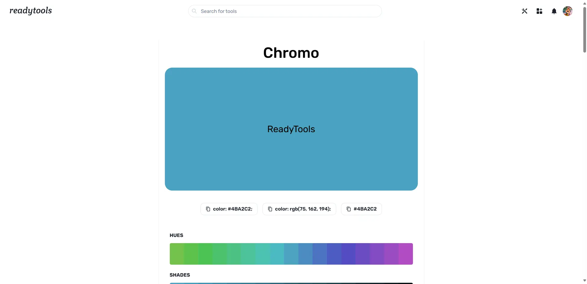 Vorschau auf Chromo Farbdatenbank